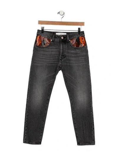 Pre-owned Golden Goose Mid-rise Skinny Leg Jeans In Gray