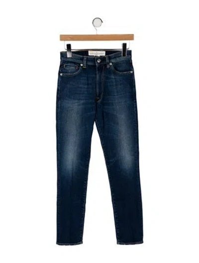 Pre-owned Golden Goose Mid-rise Straight Leg Jeans In Blue