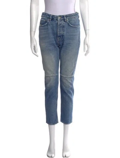 Pre-owned Golden Goose Mid-rise Straight Leg Jeans In Blue