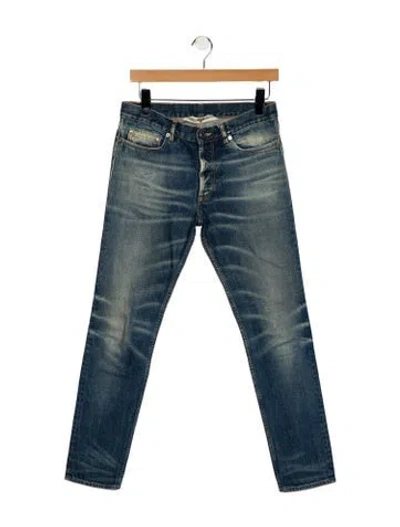 Pre-owned Golden Goose Mid-rise Straight Leg Jeans In Blue