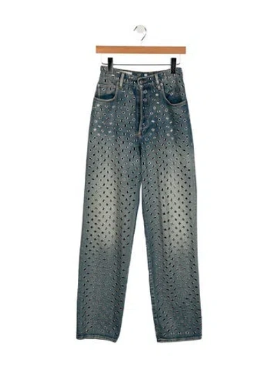 Pre-owned Golden Goose Mid-rise Straight Leg Jeans In Blue