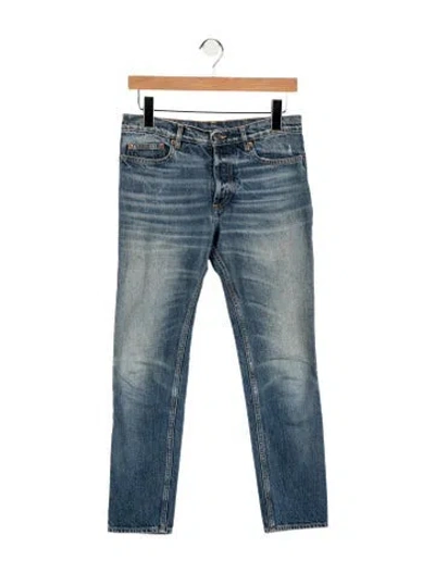 Pre-owned Golden Goose Mid-rise Straight Leg Jeans In Blue