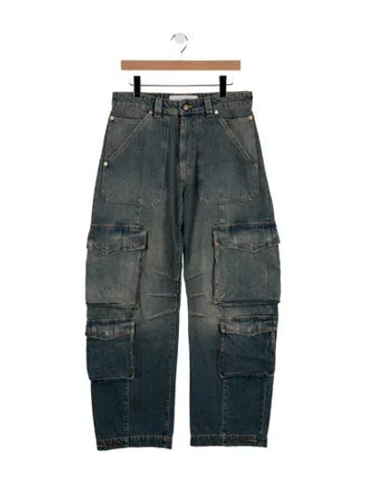 Pre-owned Golden Goose Mid-rise Straight Leg Jeans In Blue