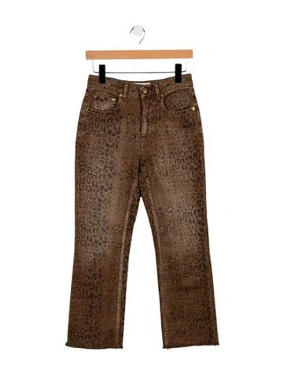 Pre-owned Golden Goose Mid-rise Straight Leg Jeans In Brown