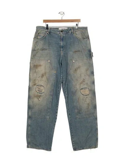 Pre-owned Golden Goose Mid-rise Straight Leg Jeans W/ Tags In Blue