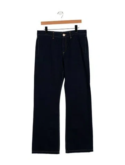 Pre-owned Golden Goose Mid-rise Wide Leg Jeans In Blue