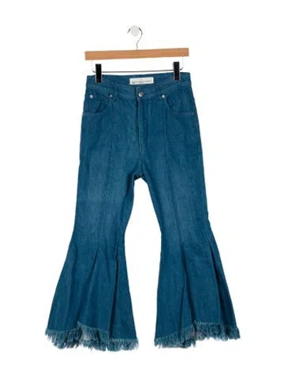 Pre-owned Golden Goose Mid-rise Wide Leg Jeans In Blue