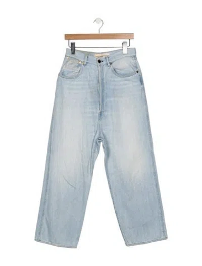 Pre-owned Golden Goose Mid-rise Wide Leg Jeans In Blue