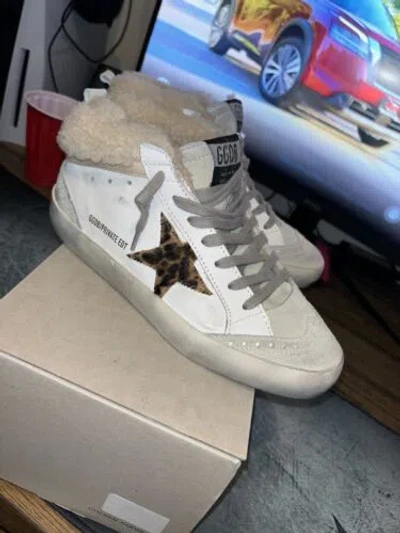 Pre-owned Golden Goose Midstar Leather & Shearling Sneaker Women's Size36 Brand W Box✅ In White