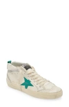 Golden Goose Midstar Sneaker In White/ Green