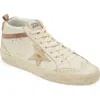 Golden Goose Midstar Sneaker In White/pink/gold