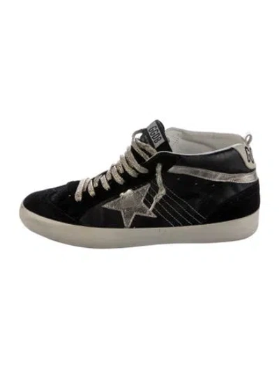 Pre-owned Golden Goose Midstar Wedge Sneakers In Black