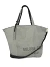 Golden Goose Military Green Canvas Shopping Bag In Gray