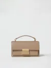 Golden Goose Deluxe Brand Structured Handbag With Gold-tone Clasp And Versatile Straps In Dove Grey
