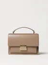 Golden Goose Venice Leather Handbag With Palmell In Dove Grey