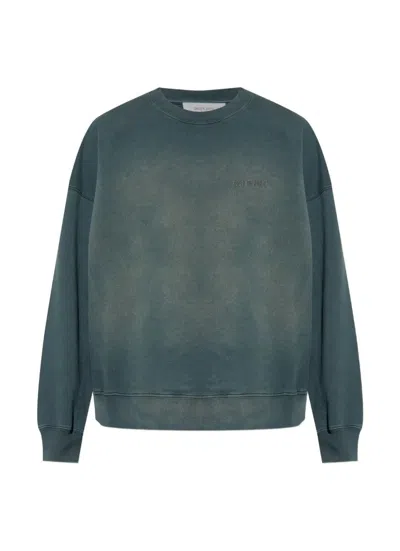 Golden Goose Mini Cotton Fleece Dandy Neck Sweatshirt In Green