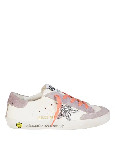 Golden Goose Mini Glitter Star Sneakers In White