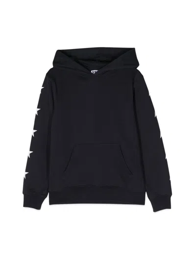 Golden Goose Mini Multistar Hoodie For Boys In Blue