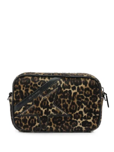 Golden Goose Mini Star Animal-print Shoulder Bag In Brown