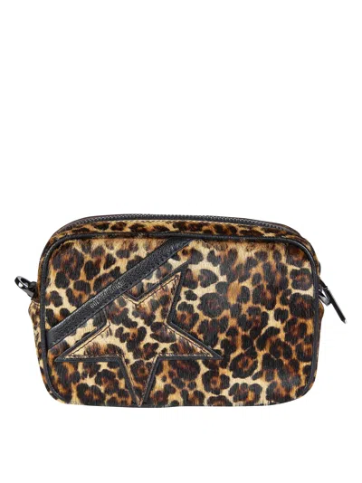 Golden Goose Mini Star Handbag In Luxe Leopard Print In Animal Print