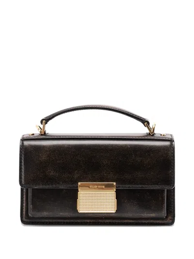 Golden Goose Mini Venezia Gold-lock Tote Bag In Black