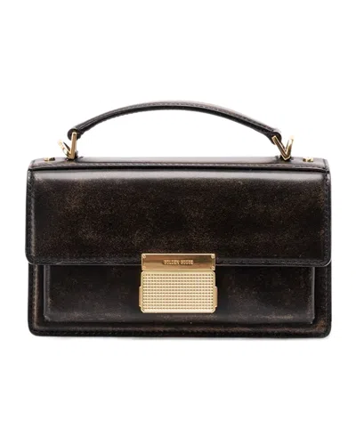 Golden Goose Mini Venezia Gold-lock Tote Bag In Brown