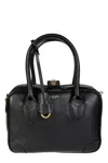 Golden Goose Minimalist Beige Handbag With Structured Design In Black