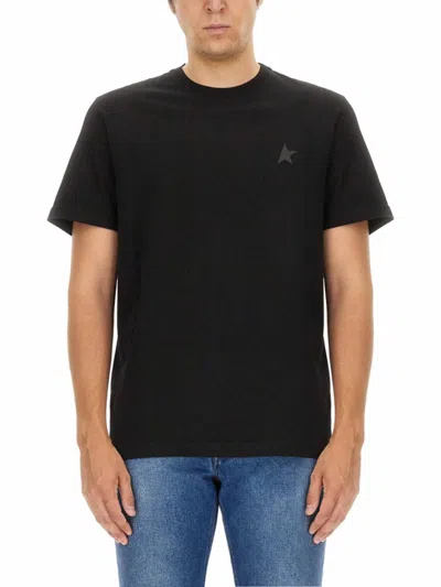 Golden Goose Minimalist Black Jersey T-shirt With Subtle Logo Detail