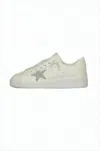 Golden Goose Minimalist White Low-top Sneakers With Glitter Star Detail In White