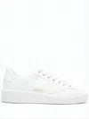 Golden Goose Minimalist White Low-top Sneakers With Tonal Star Detail In White