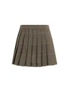 Golden Goose Midi And Mini Skirt With Checkered Pattern In Brown
