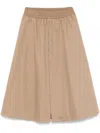 Golden Goose Deluxe Brand Flowing Beige Maxi Skirt With Elastic Waistband In Brown