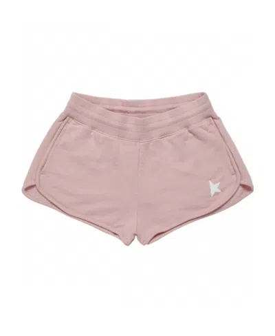 Golden Goose Motif-print Track Shorts In Pink