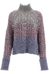 Golden Goose Journey Ws Knit Turtle Neck Raglan Sleeves Sweater In Multicolor