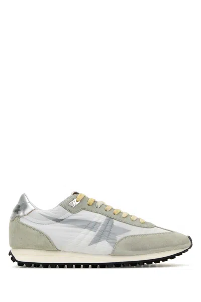 Golden Goose Multicolor Fabric And Suede Running Marathon Sneakers In Gray