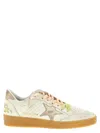 Golden Goose Multicolor Lace Up Sneakers In White