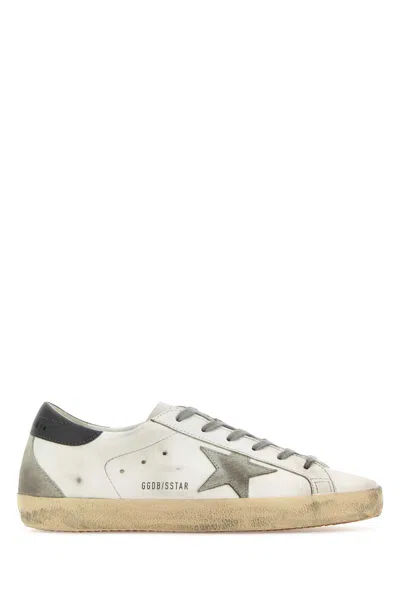 Golden Goose Multicolor Leather Super Star Classic Sneakers In Whiteicedarkgray