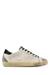 Golden Goose Deluxe Brand White Low Top Sneakers With Suede Toe