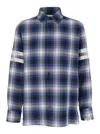 Golden Goose Multicolor Shirt With Check Motif And Stripes On The Sleeves In Multicolor