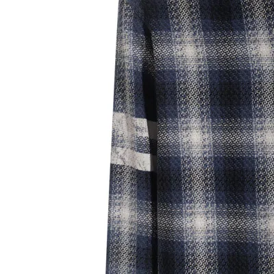 Golden Goose Multicolor Shirt With Check Motif And Stripes On The Sleeves In Cotton Man