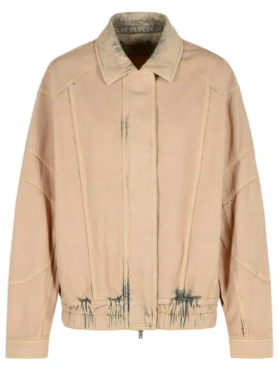 GOLDEN GOOSE GOLDEN GOOSE 'NANCY' PINK COTTON BOMBER JACKET WOMEN
