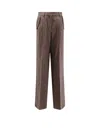 Golden Goose Deluxe Brand Women Naomi Virgin Wool Trousers In Brown