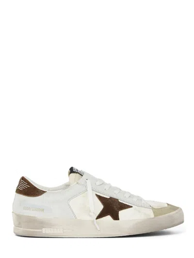 Golden Goose Nappa And Horsy Leather Sneakers In White