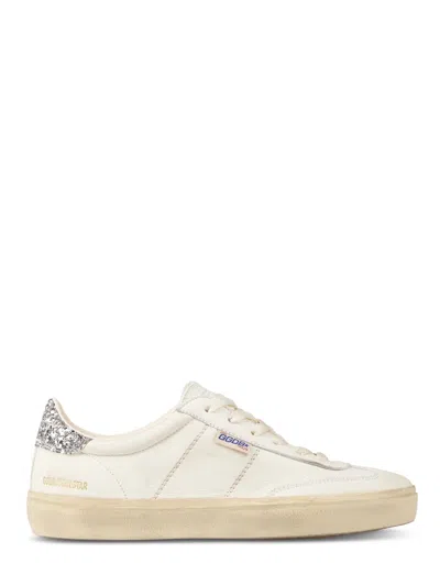 Golden Goose Nappa Leather Sneakers With Glitter Heel In Multi