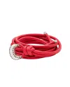 Golden Goose Nappa Leather Tubular Belt In Red