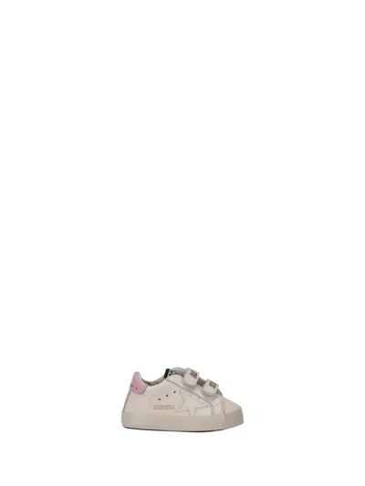 Golden Goose Baby School Set Nappa Upper Stripes And Star Leather Heel In White