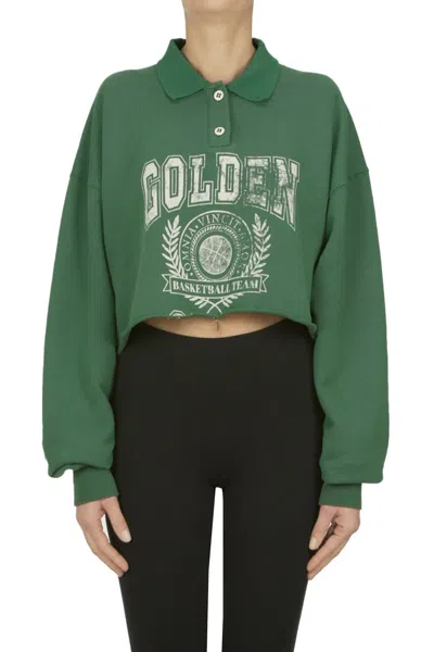 Golden Goose Nastia Polo Style Sweatshirt In Animal Print
