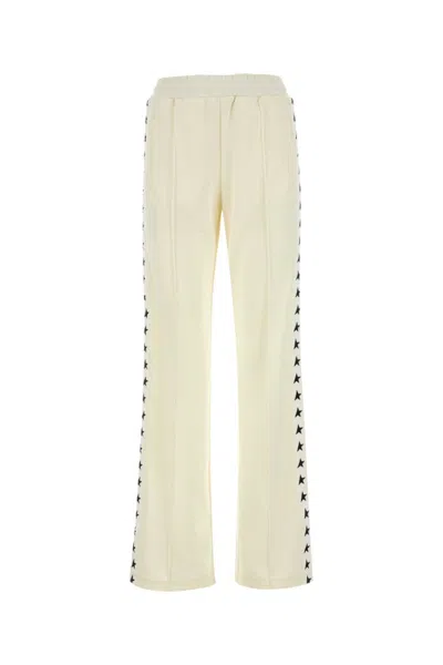 Golden Goose Natural Wide Leg Trouser In Neutral