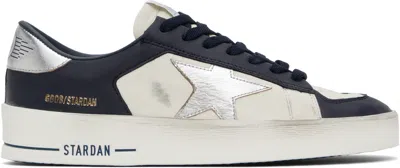 GOLDEN GOOSE NAVY & WHITE STARDAN SNEAKERS