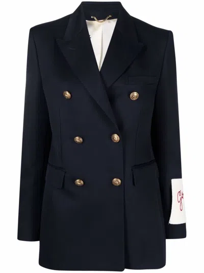 GOLDEN GOOSE NAVY BLUE DOUBLE-BREASTED BLAZER